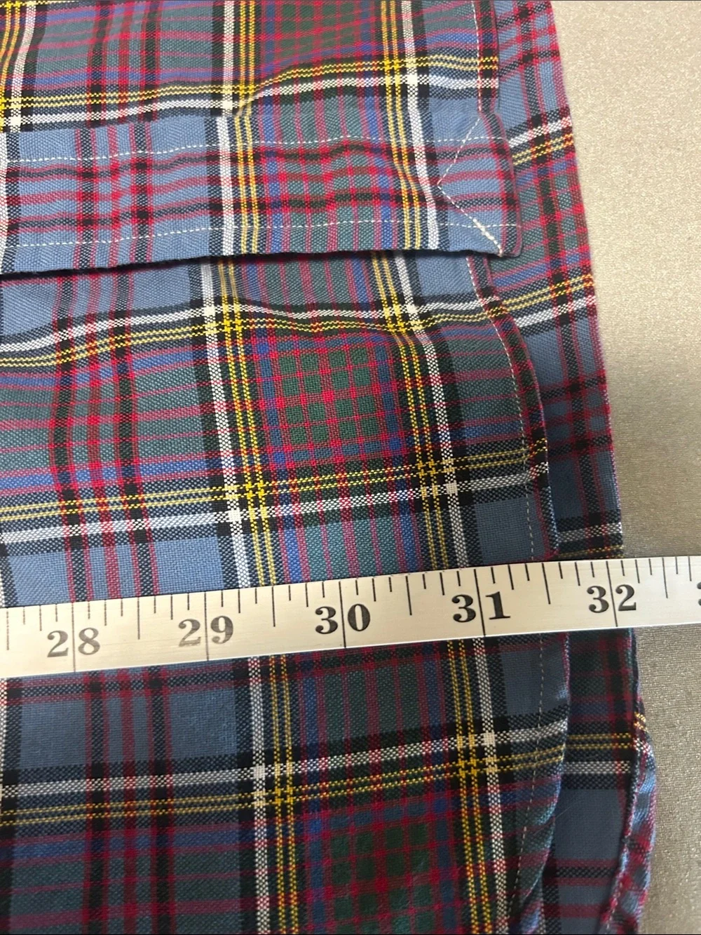 Ralph Lauren Men’s Plaid Button-Down Shirt - Blue, Burgundy & Yellow